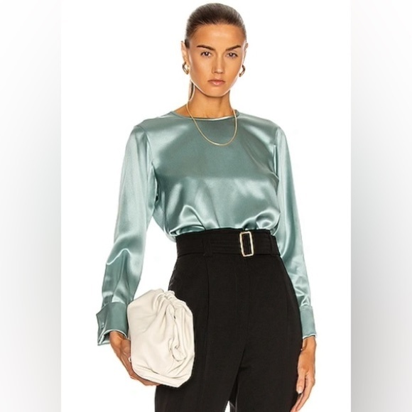 Max Mara Sava French Cuff Silk Blouse - Picture 1 of 5